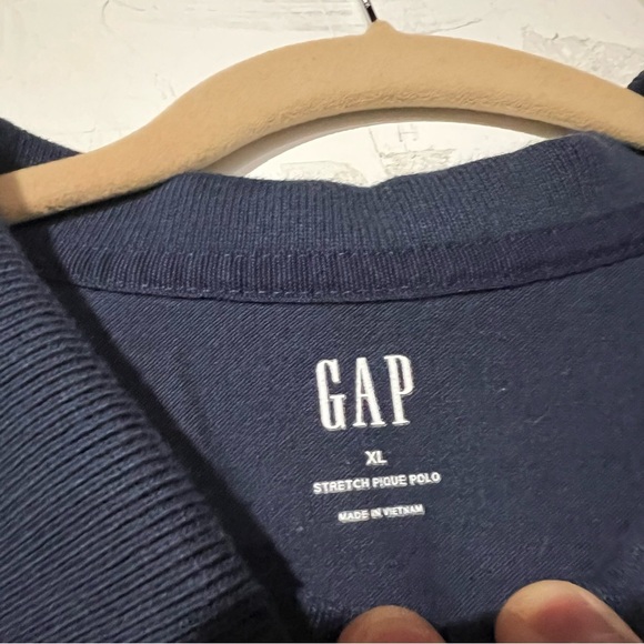 GAP Polo Shirt Pique Navy Blue Men’s size XL - Picture 3 of 5